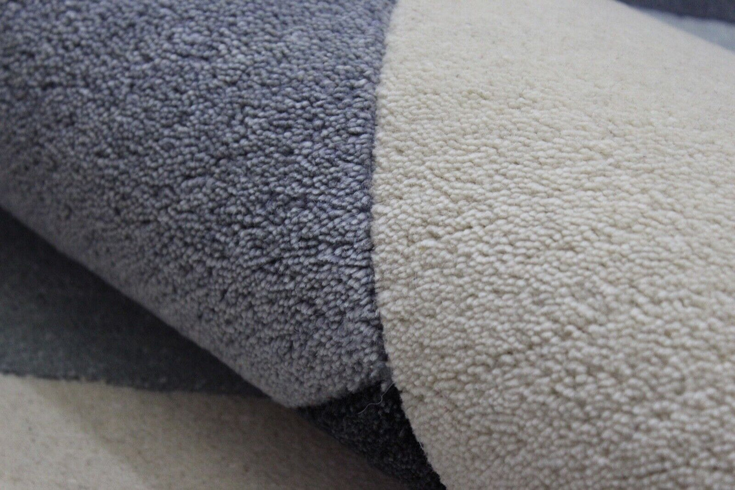 Teppich 100% Wolle HellBlau Beige 160X230 cm Orientteppich Handgetuftet HT234