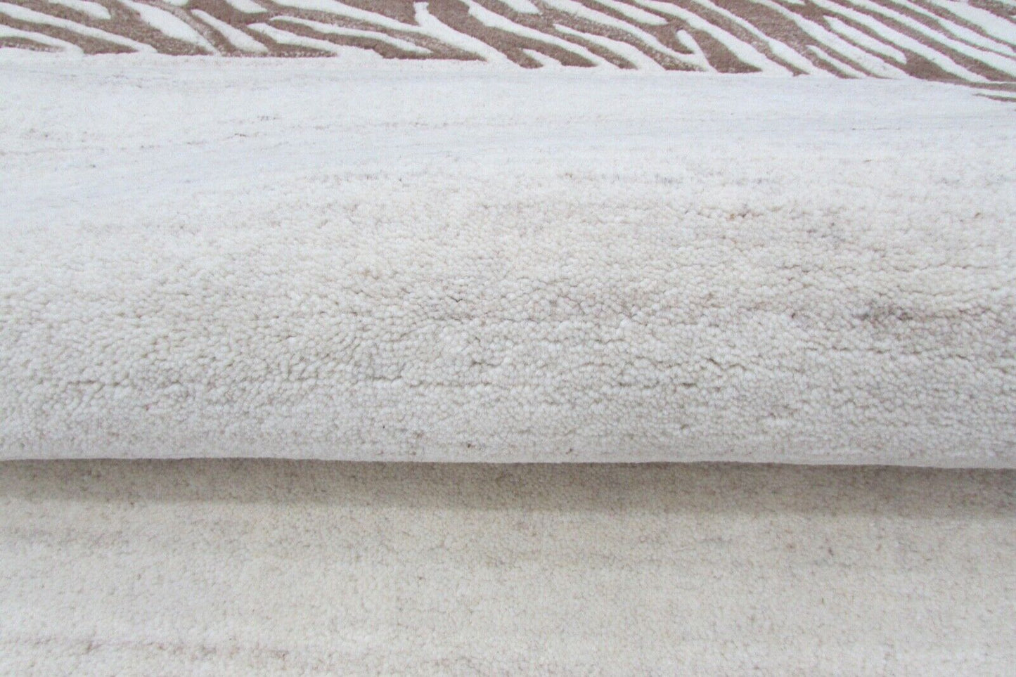 Teppich 100% Wolle Grau Braun 160X230 cm Natürliche Wolle Handgetuftet T807