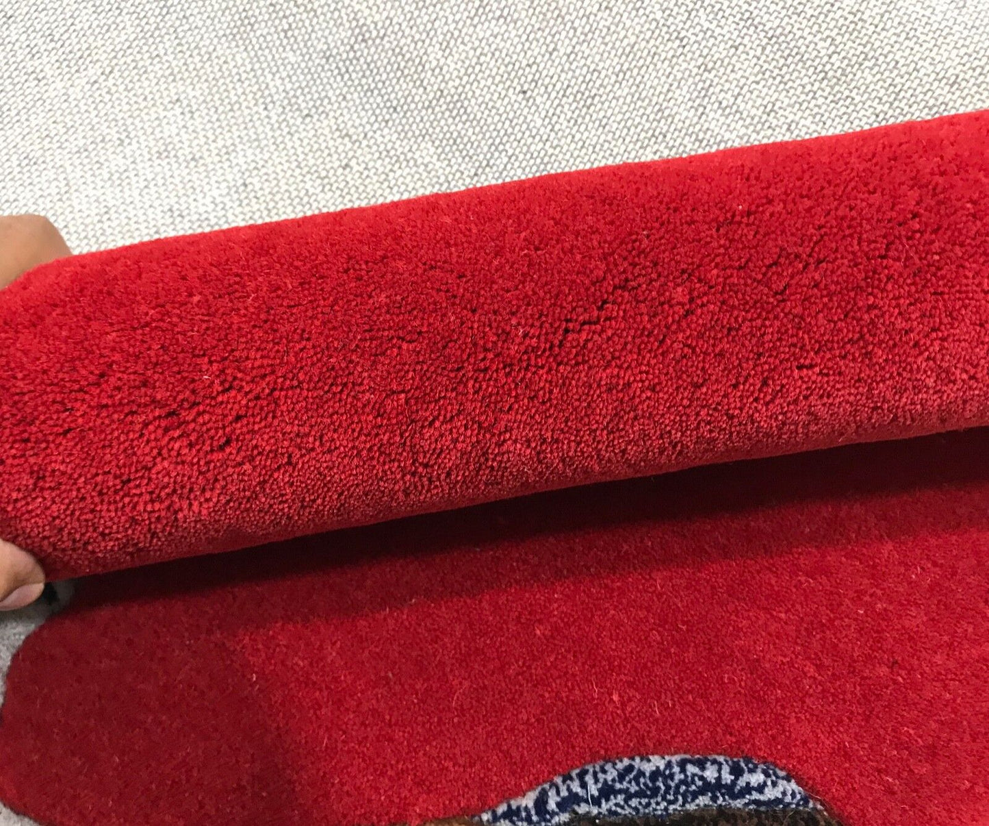 Rot Teppich 120X180 CM Handarbeit 100% Wolle Designer Handgetuftet Zebra Hand