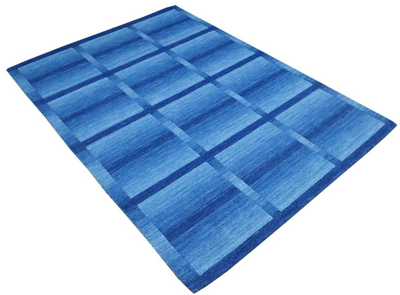 Teppich 100% Wolle Blau 160X230 cm Orientteppich Handgetuftet HT420