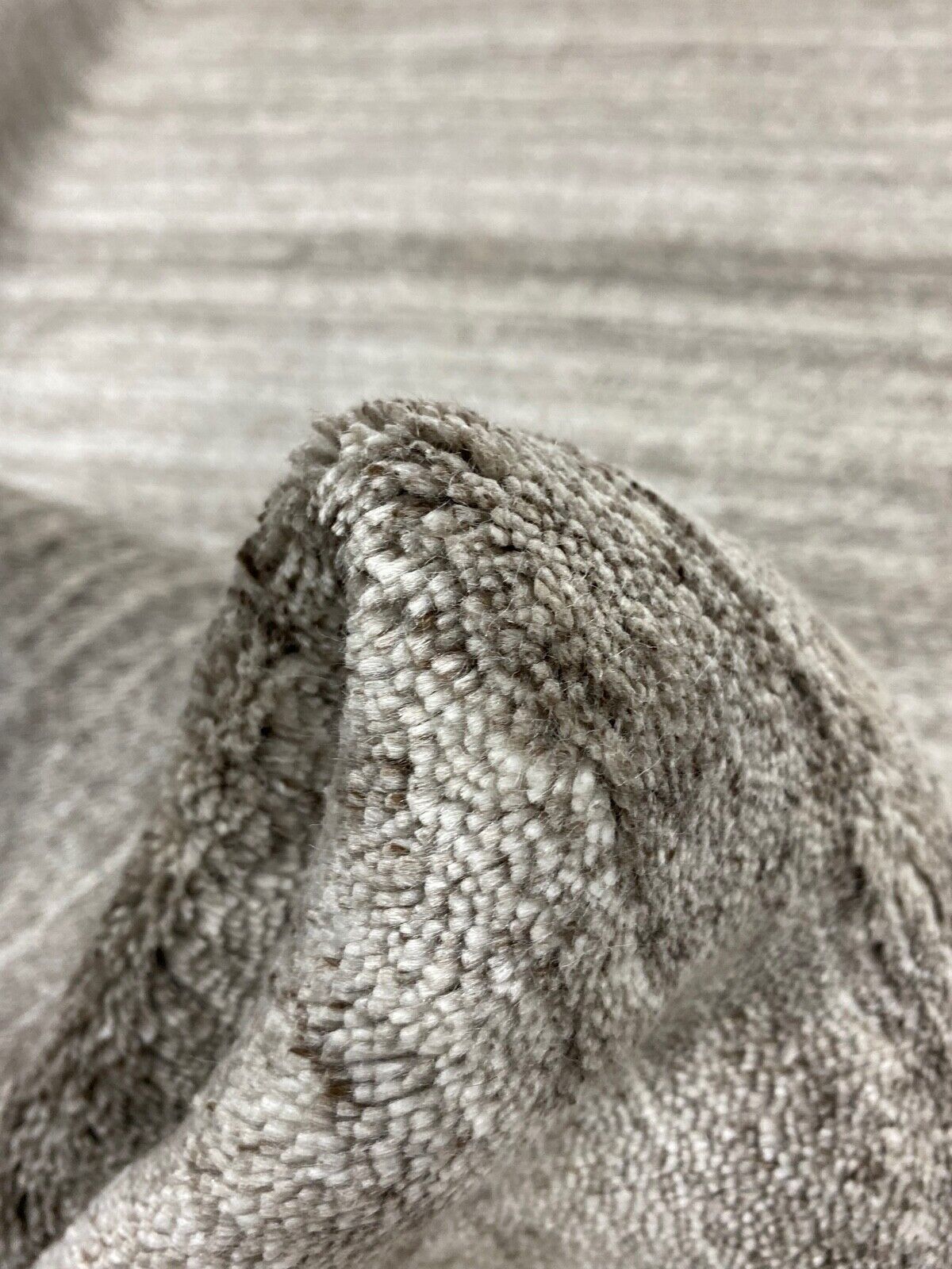 Teppich 100% Wolle Grau Gabbeh lori Handgewebt 119x185 cm dp Garn S77