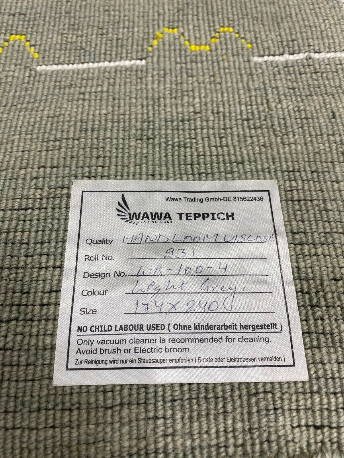 Grau Gabbeh Teppich Viskose Fine Orientteppich Handgewebt 170x240 CM