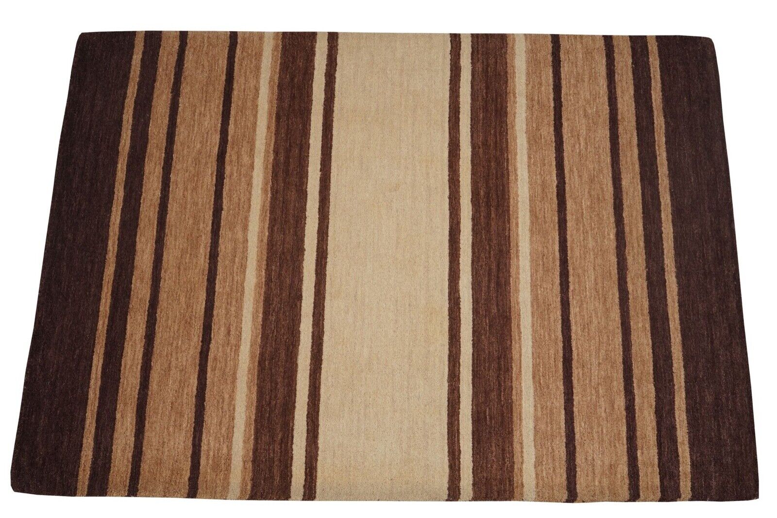 Braun Beige 140X200 cm Teppich 100% Wolle Orientteppich Handgetuftet HT591