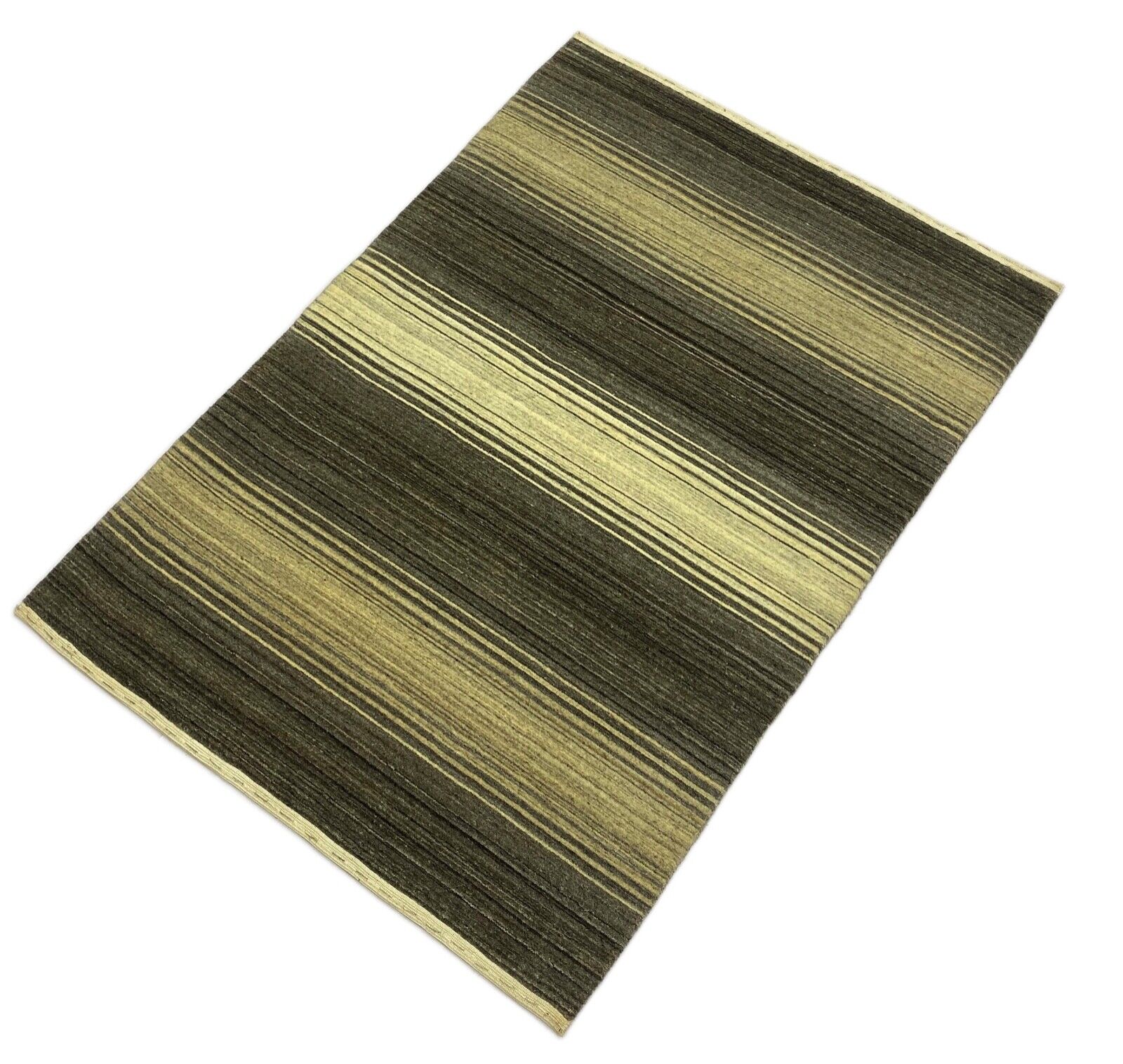 Preproga Gabbeh, rjava in bež, 100 % volna, ročno tkana Lori, 120 x 170 cm, S62