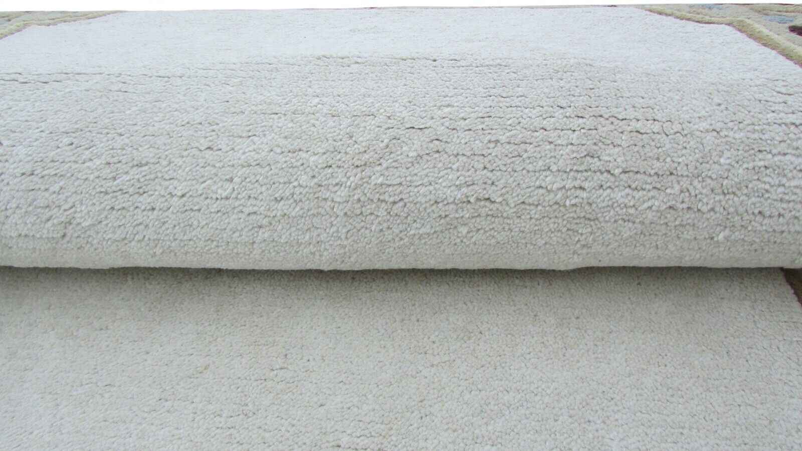 Nepal Rug Hand-knotted Beige 100% Wool Oriental Rug 90x155 cm N-106