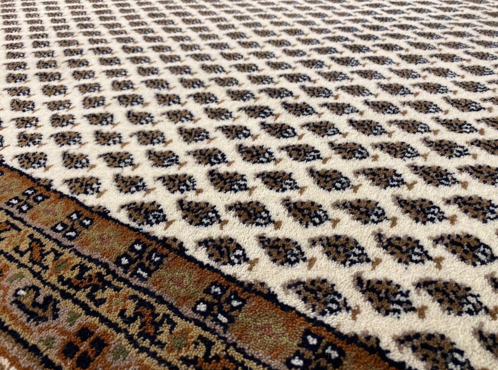 Handgeknüpfte Orientteppich Mir 170X250 cm Schurwolle Beige Teppich 100% Wolle