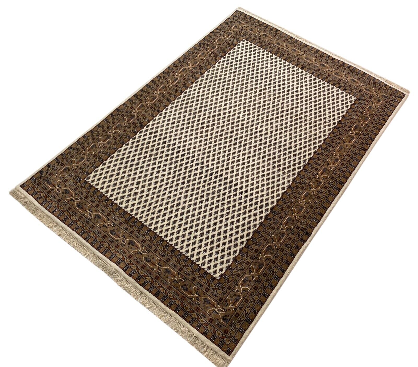 Handgeknüpfte Orientteppich Mir 170X250 cm Schurwolle Béžový Teppich 100% Wolle