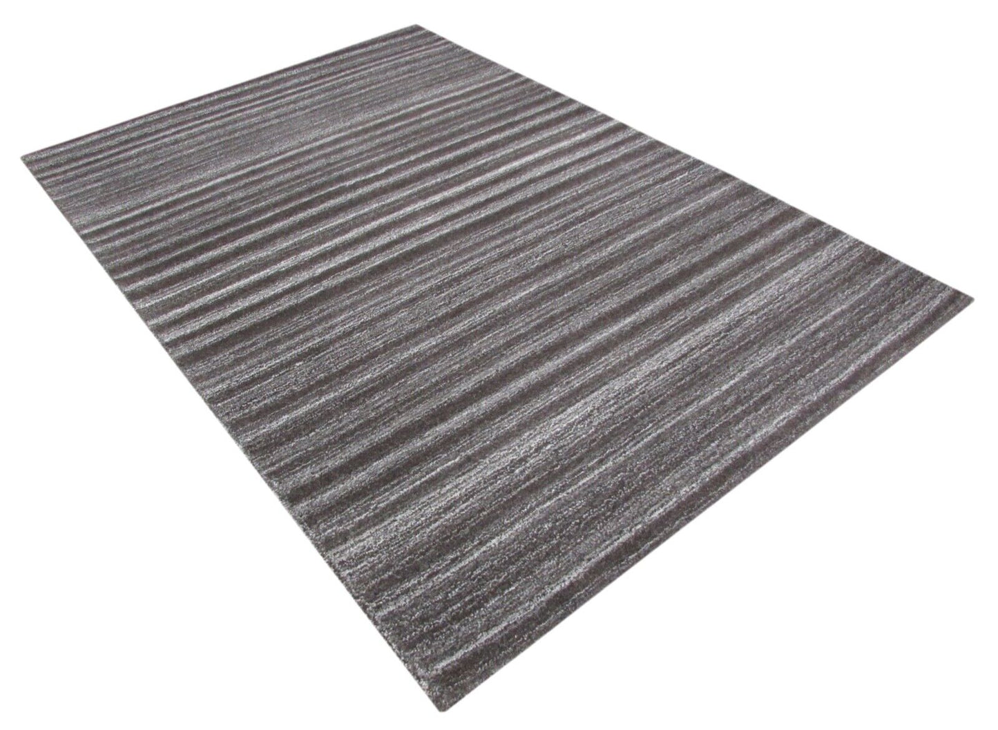 Teppich 100% Wolle Grau Schwarz 160X230 cm Wohnzimmer Design Handgetuftet T805