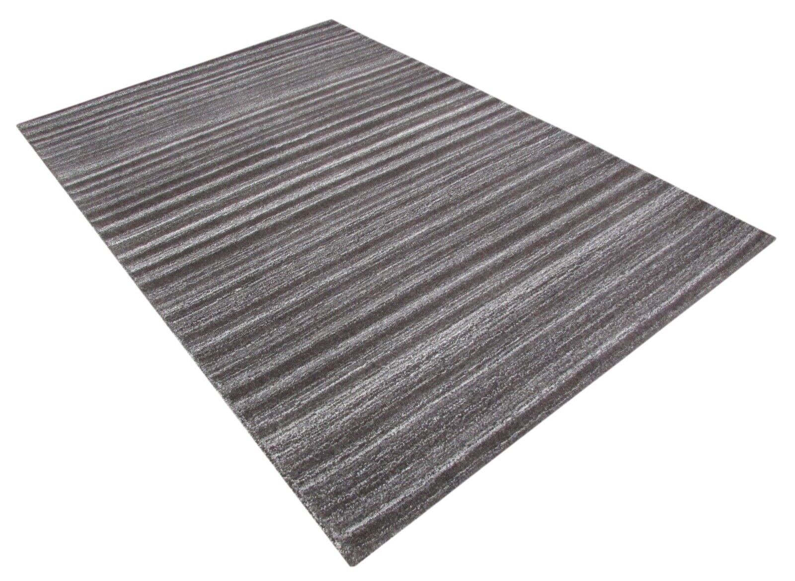 Matto 100% villaa harmaanmusta 160x230 cm olohuoneen design käsintuftattu T805