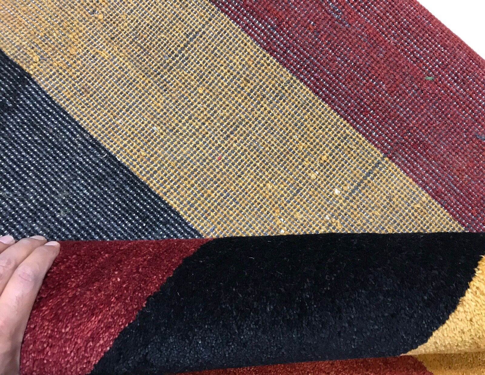 Tappeto Gabbeh, annodato a mano, 100% lana, tappeto orientale, 190 x 290 cm, G125