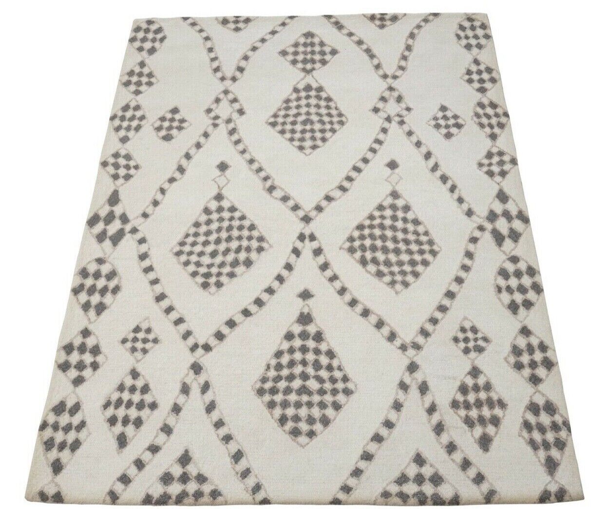 Teppich 100% Wolle Beige Braun 160X230 cm Orientteppich Handgetuftet HT319