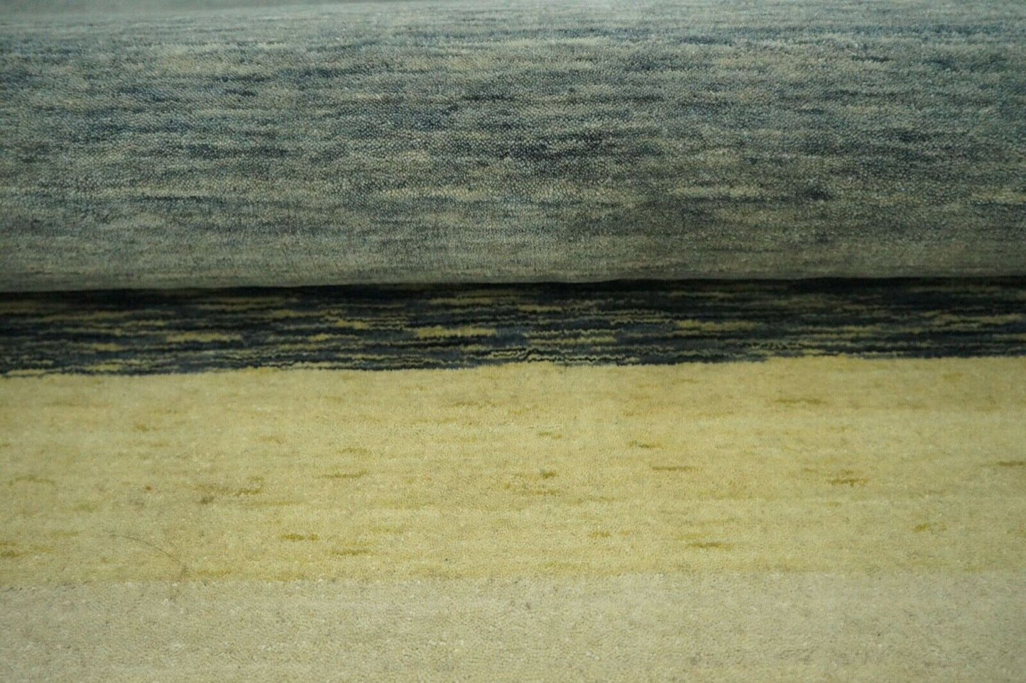 Gabbeh Teppich Grau Beige 100% Wolle 170x240 cm Handgewebt Orientteppich Lr454