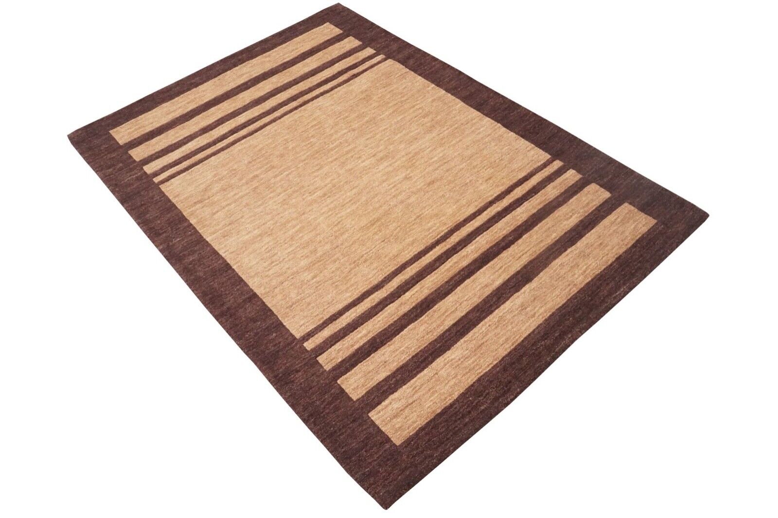 Gold Tabak 140X200 cm Teppich 100% Wolle Orientteppich Handgetuftet HT574