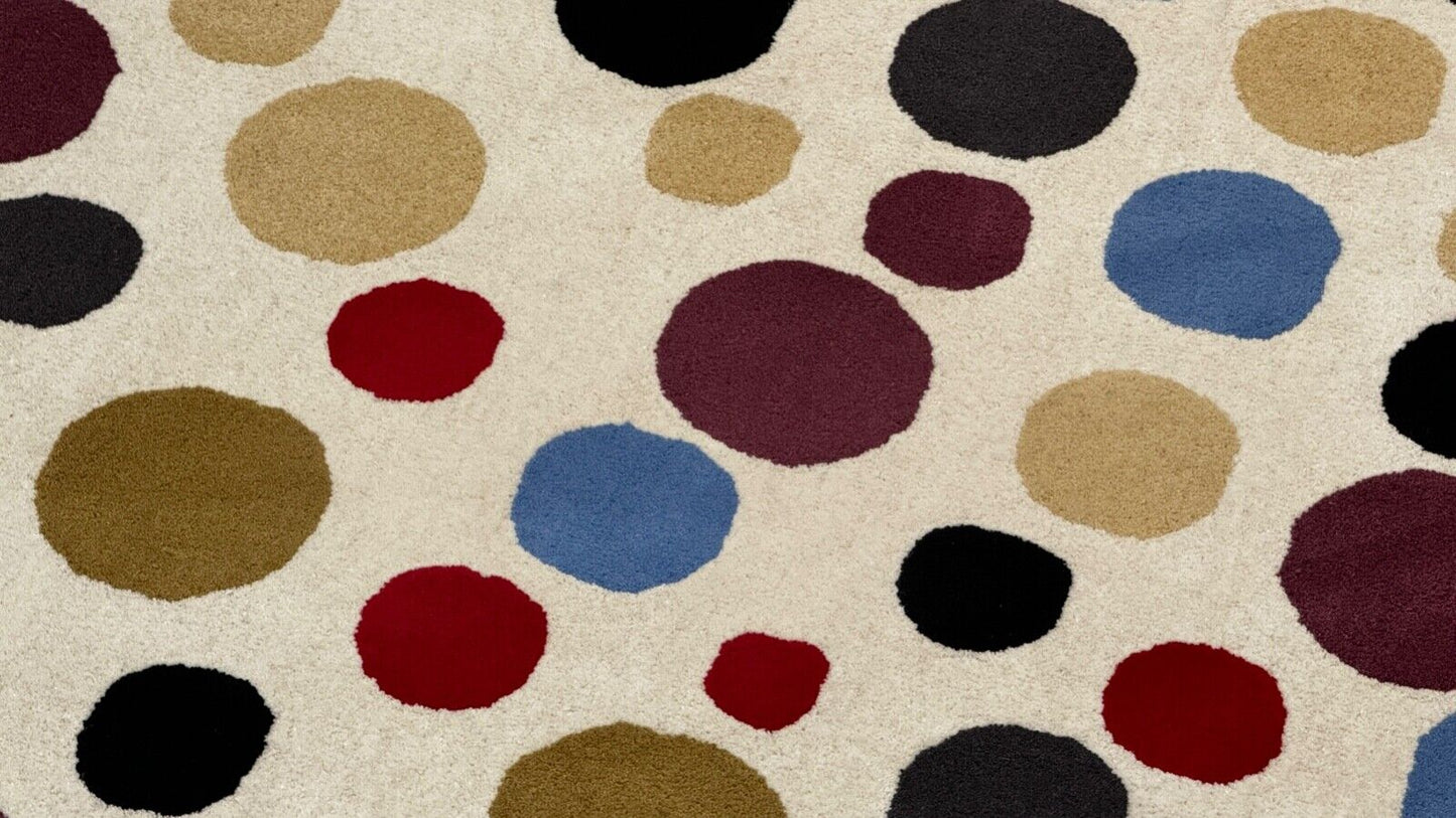 Wohnzimmer Teppich 100% Wolle Beige 200X200 cm Orientteppich Handgewebt CD 2