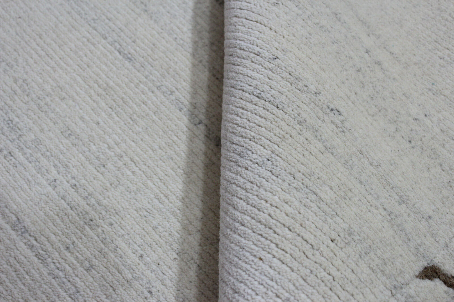 Nepal Teppich Handgeknüpft Beige Grau 100% Wolle Orientteppich 163x233 cm N69