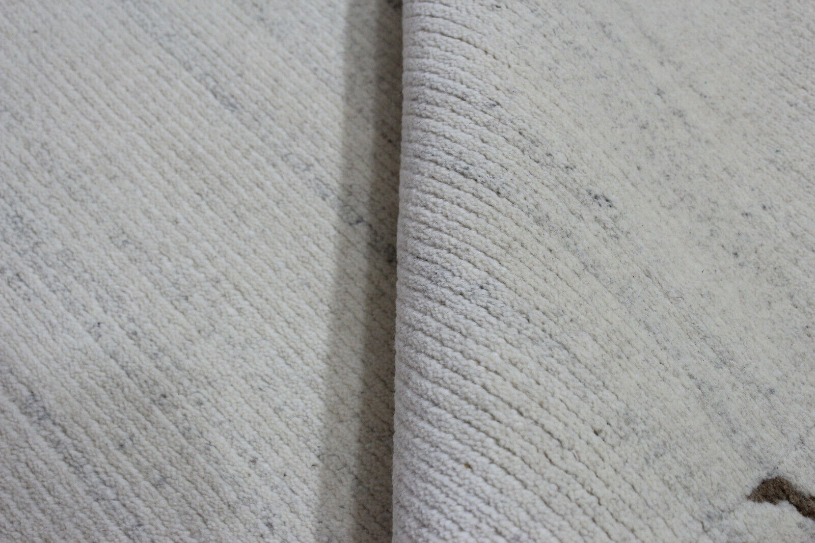 Nepal Teppich Handgeknüpft Beige Grau 100% Wolle Orientteppich 163x233 cm N69