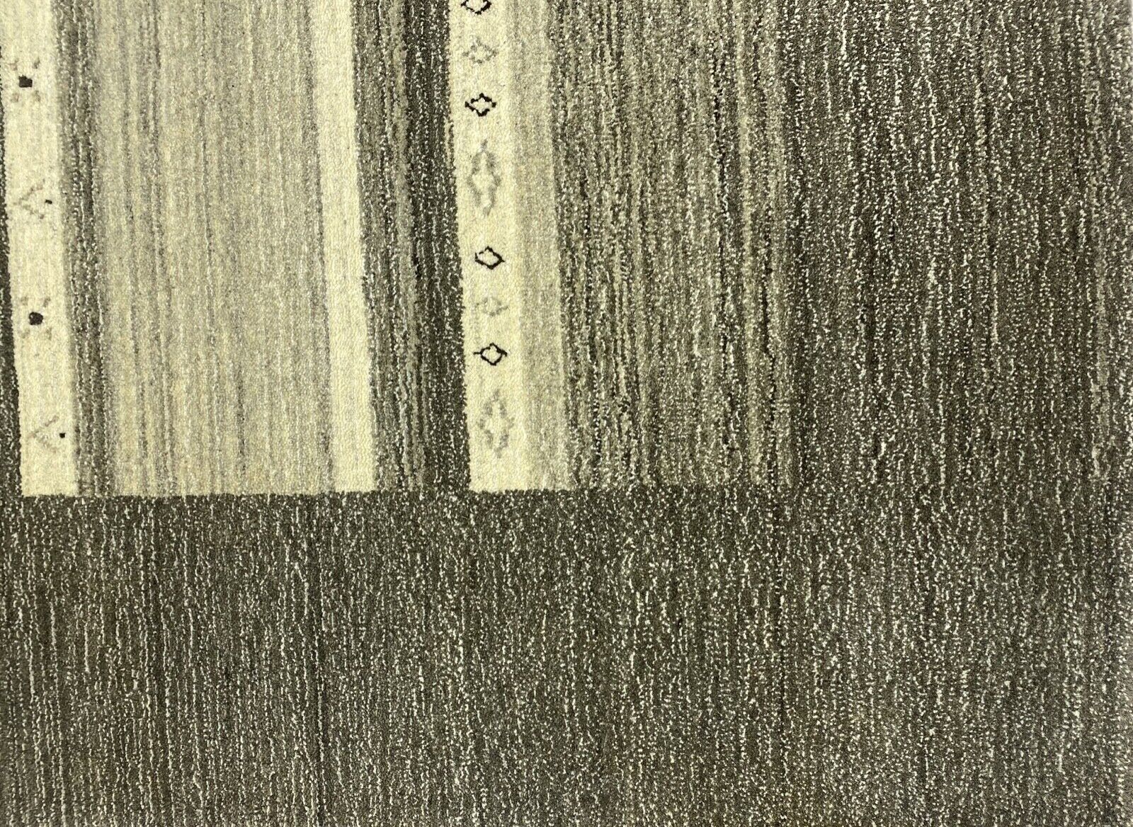 Wohnzimmer Gabbeh Teppich 100% Wolle Beige Grau 170X233 cm Handgewebt WR84