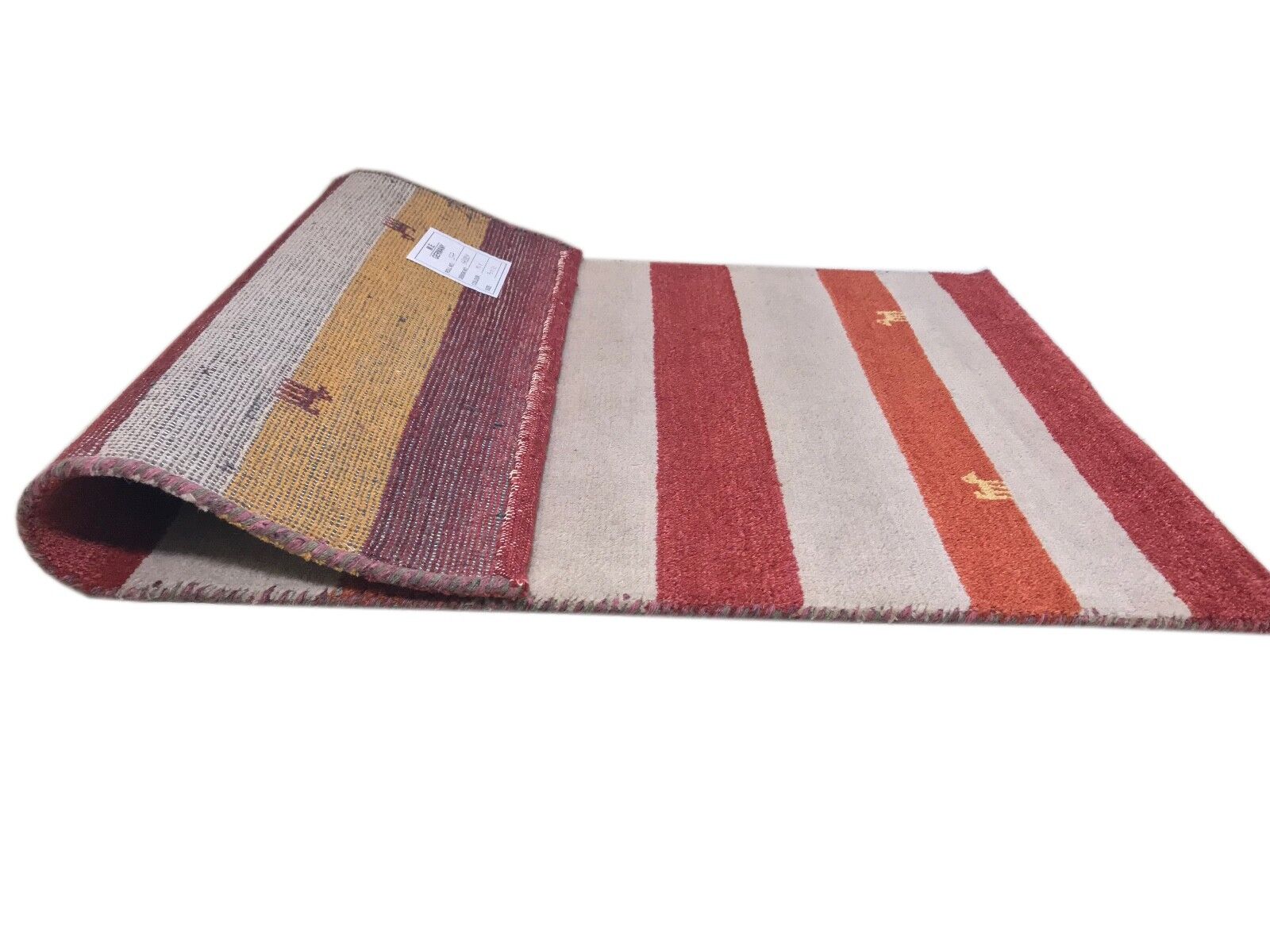 Gabbeh Teppich 90x150 cm Handgeknüpft Orientteppich 100% Wolle  G70_R377