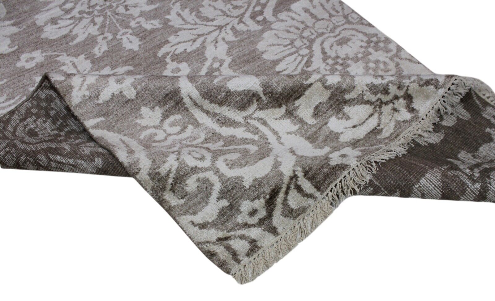 Seide Handgeknüpft Teppich 120X180 cm Hell Braun Seidenteppich Silk 2124