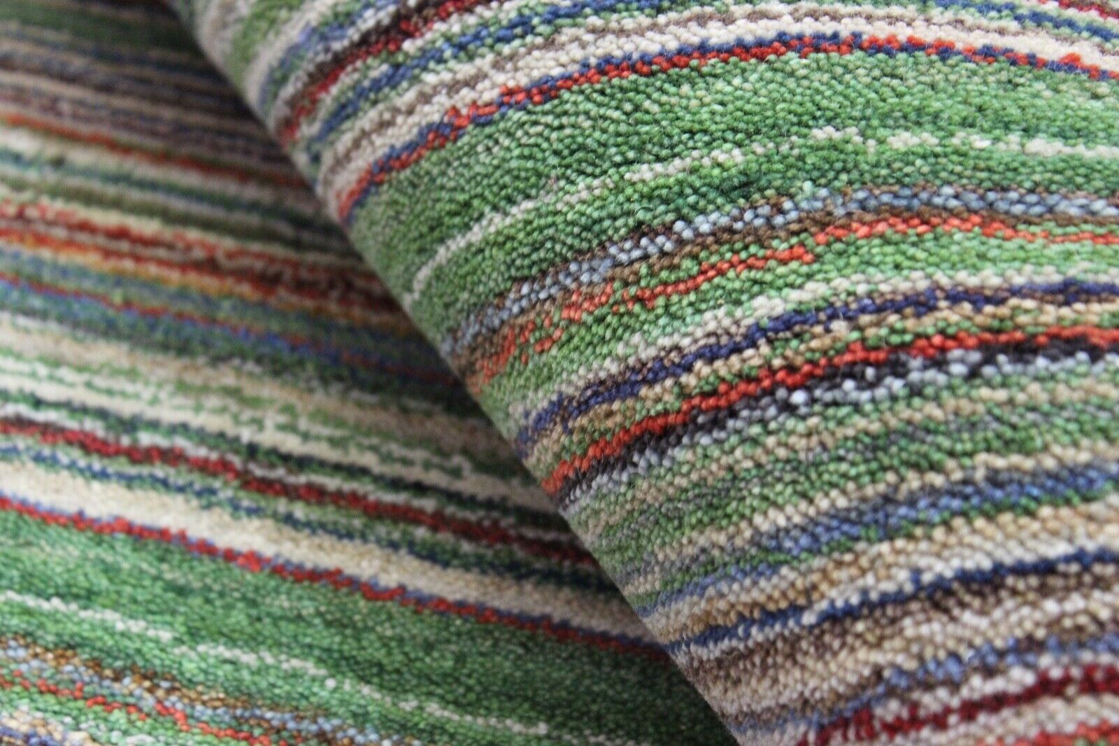 Gabbeh Rug Green 100% Wool Oriental Rug Handmade 170X240 CM HL177