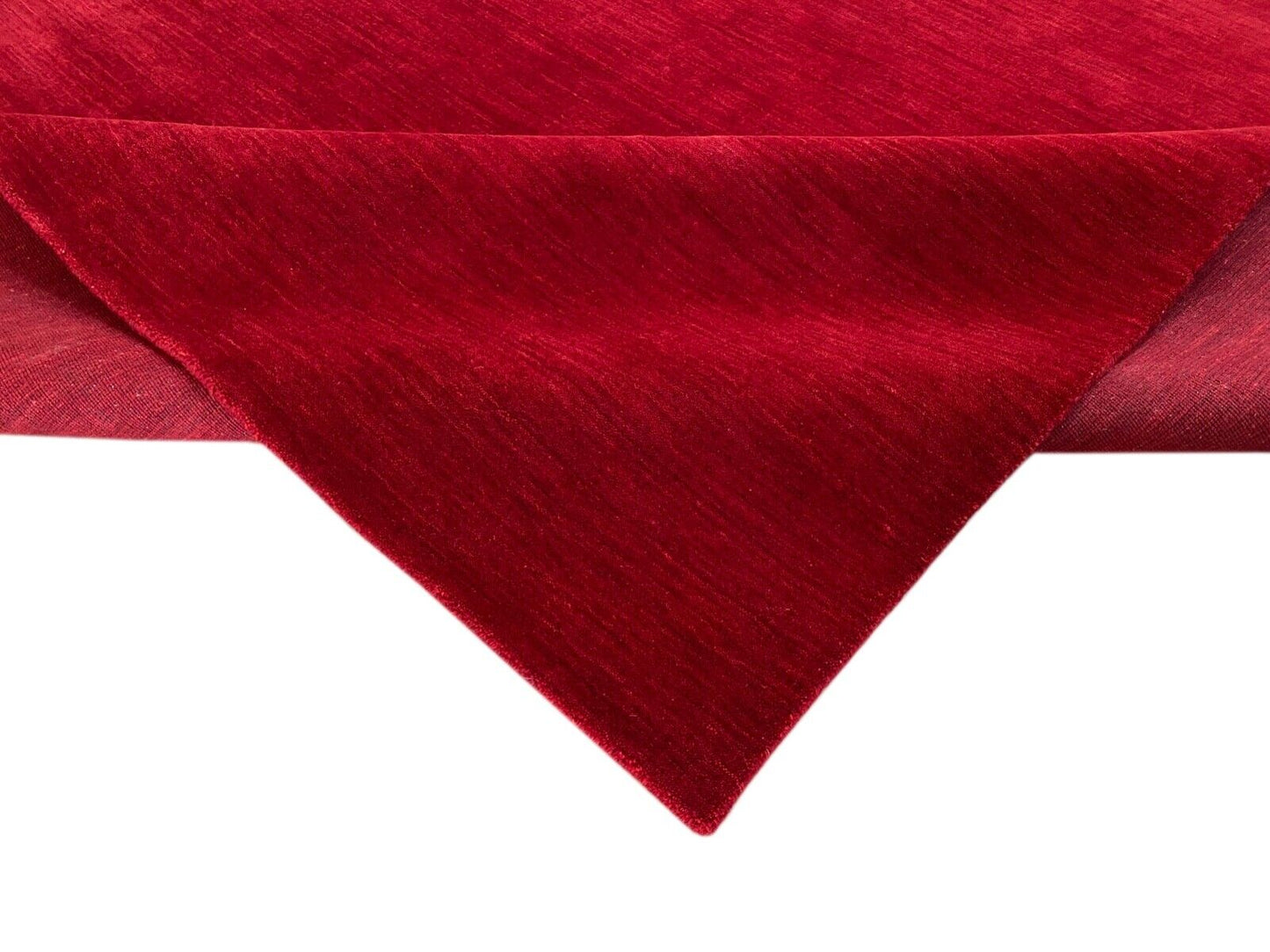 Einfarbig Deko Rot Teppich 100% Wolle 200x300 cm Handgewebt Orientteppich G-543