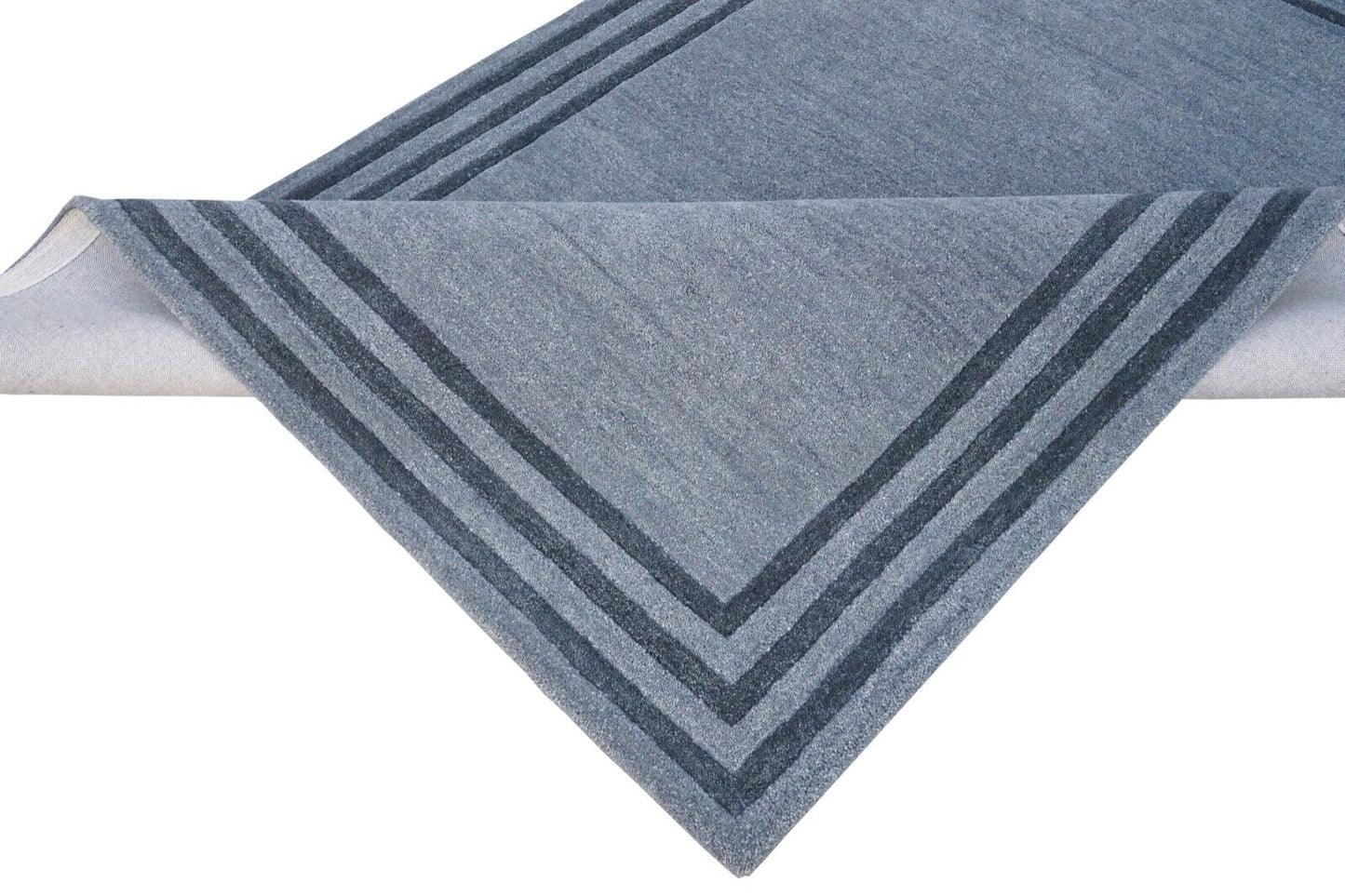 Grau Teppich 160X230 cm 100% Wolle Orientteppich Handgetuftet HT302u