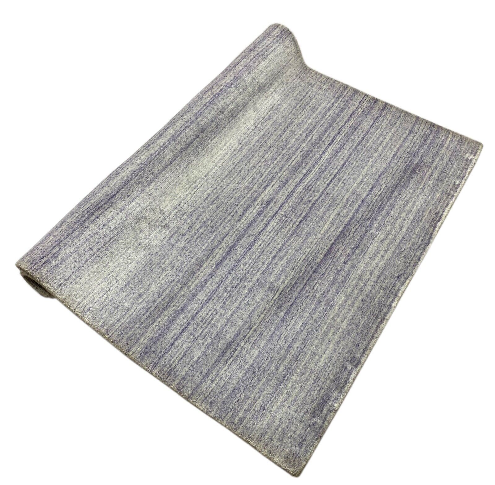 Blue Silver Gabbeh Rug 100% Wool loom lori Handwoven 124x180 cm S180