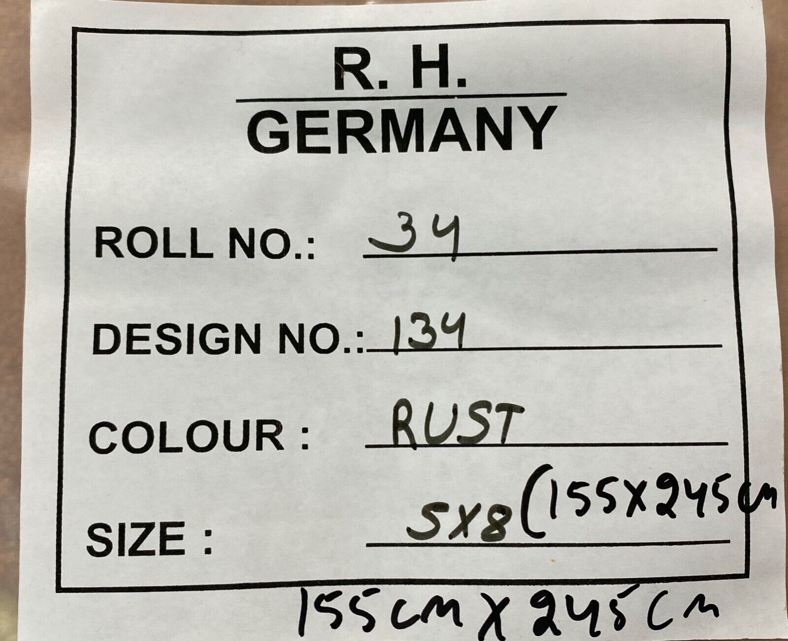 Orientteppich Rost Beige 100% Wolle Handgetuftet Bronzefarbe Teppich 155X245 CM