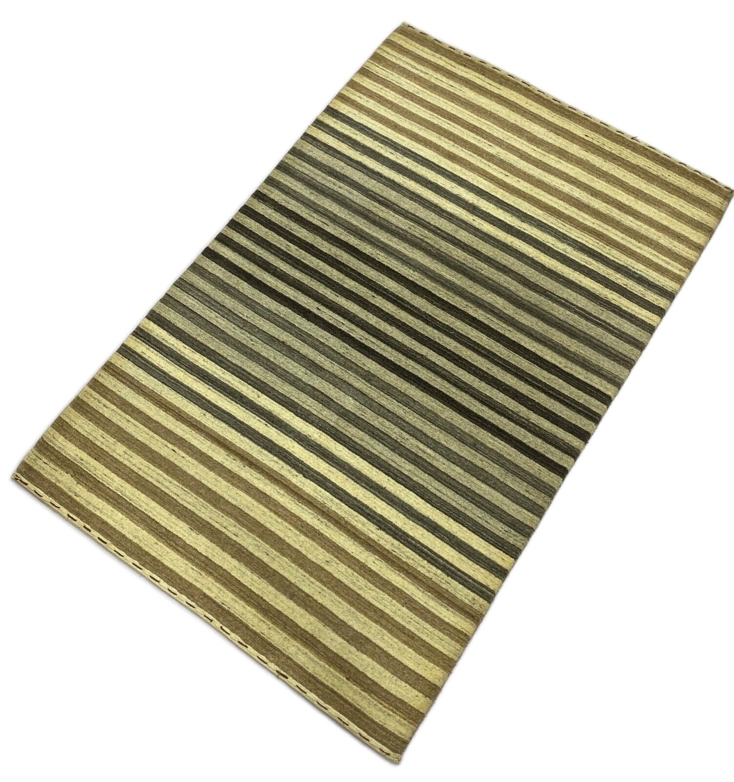 Tepih Gabbeh, bež/siva, 100% vuna, Loom Lori, ručno tkano, 124x190 cm, S16