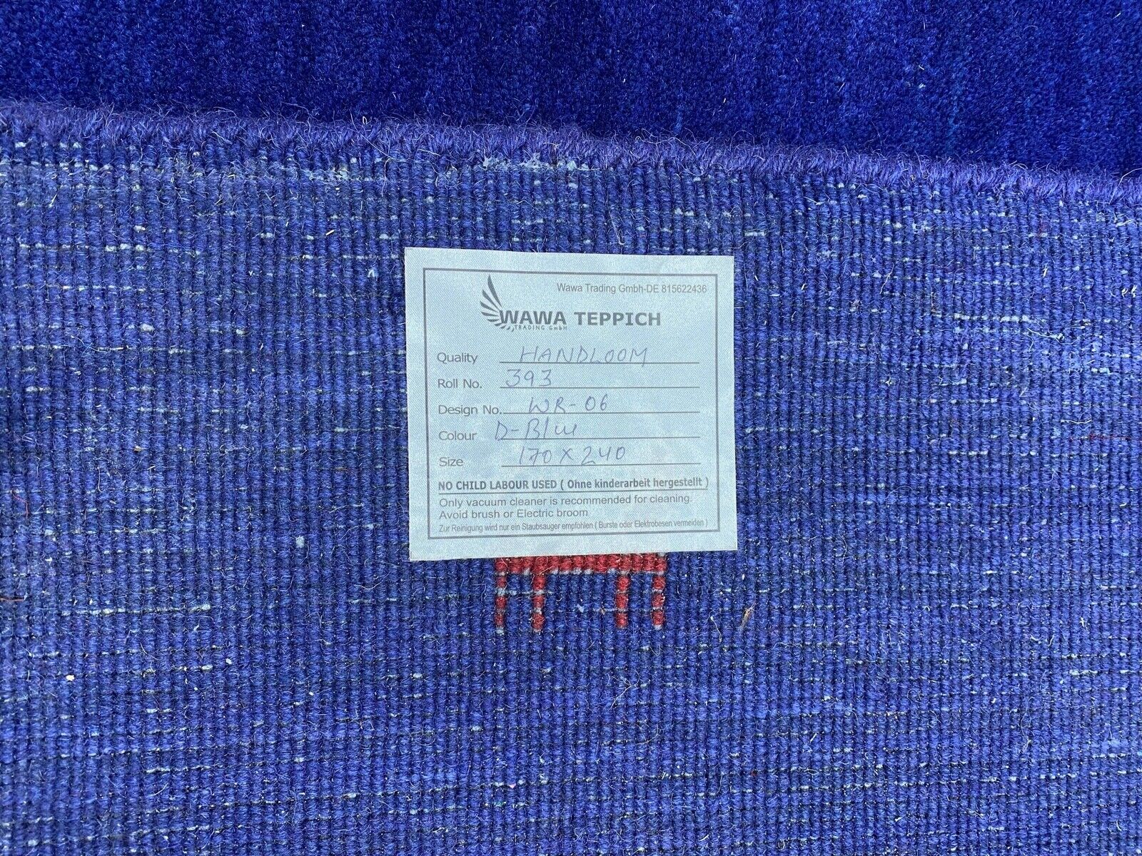 Alfombra azul 100% lana Gabbeh 170x240 cm Alfombra oriental Tejida a mano wr6