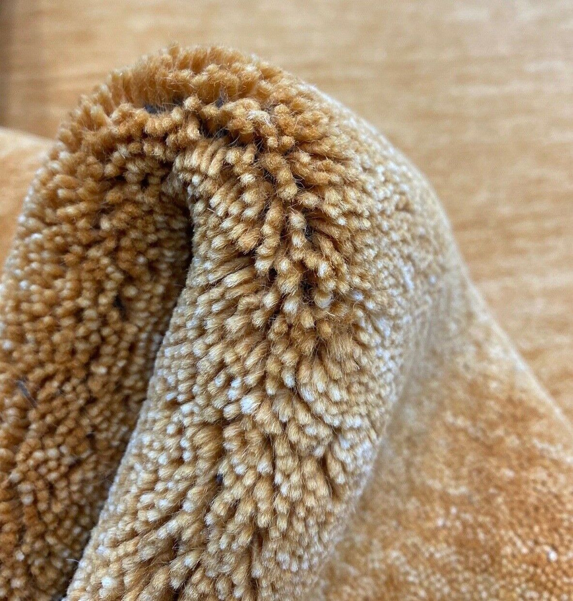 Gabbeh Teppich 140x200 cm Handgewebt 100% Wolle Lori Buff Hell Orange Gelb Wr126