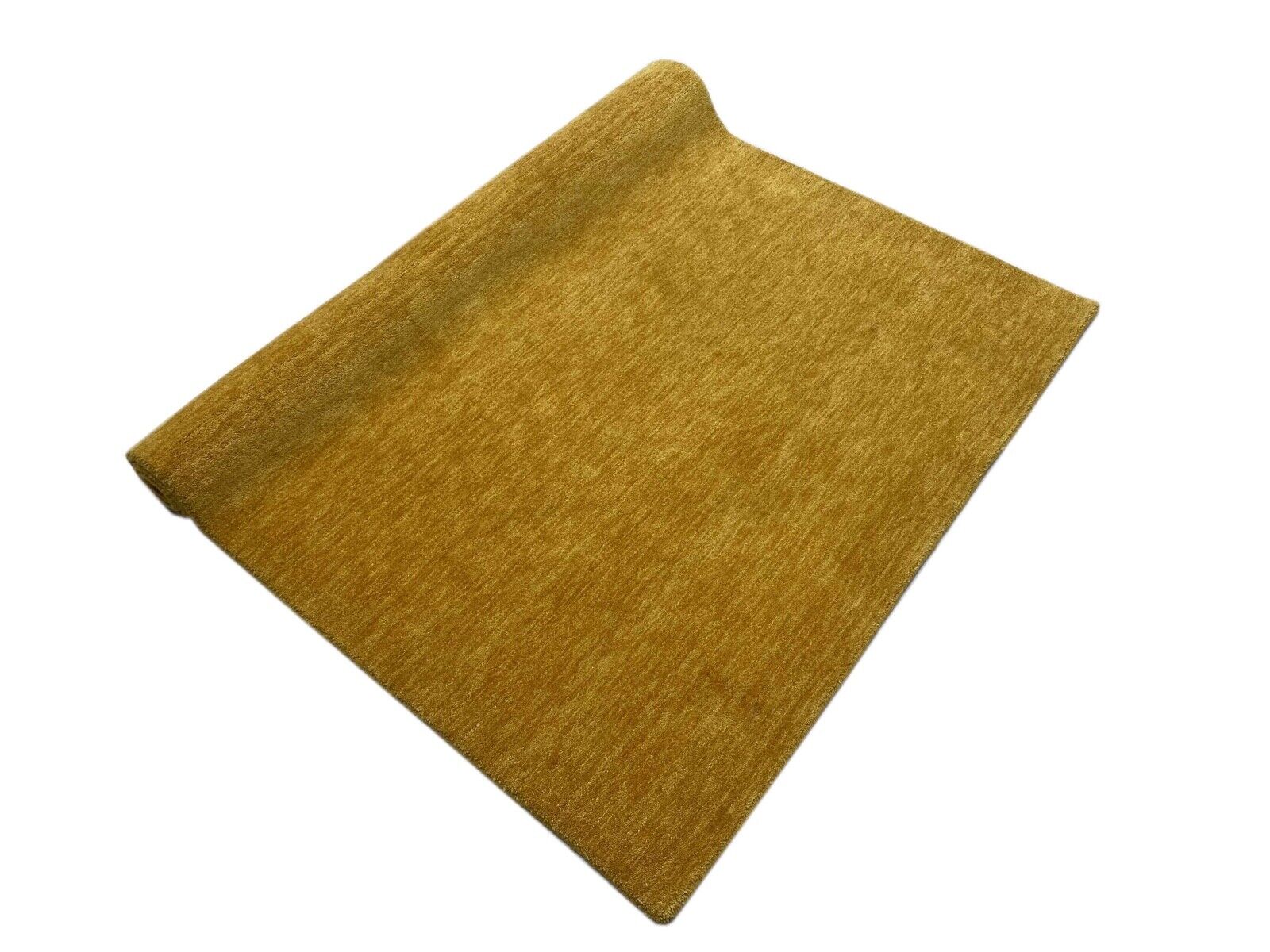 Gabbeh Teppich 140x200 cm Handgewebt 100% Wolle Lori Buff Hell Orange Gelb Wr126