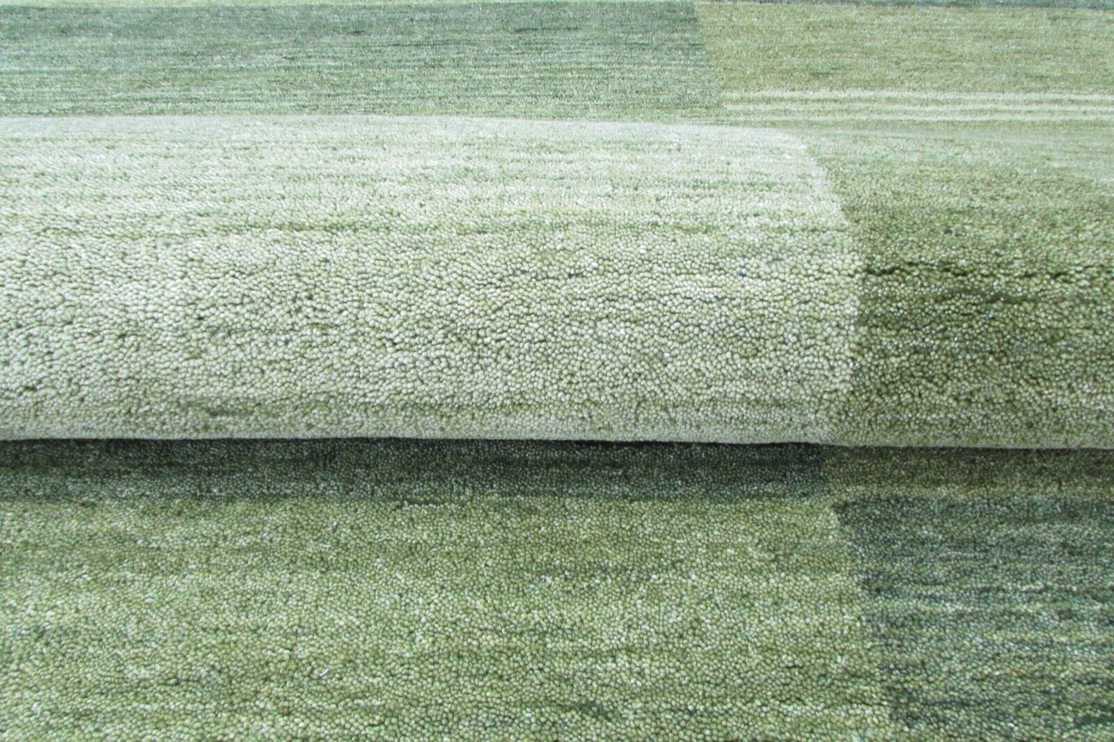 wolle Grün Teppich 160X230 cm Teppich 100% Wolle Orientteppich Handgetuftet T874