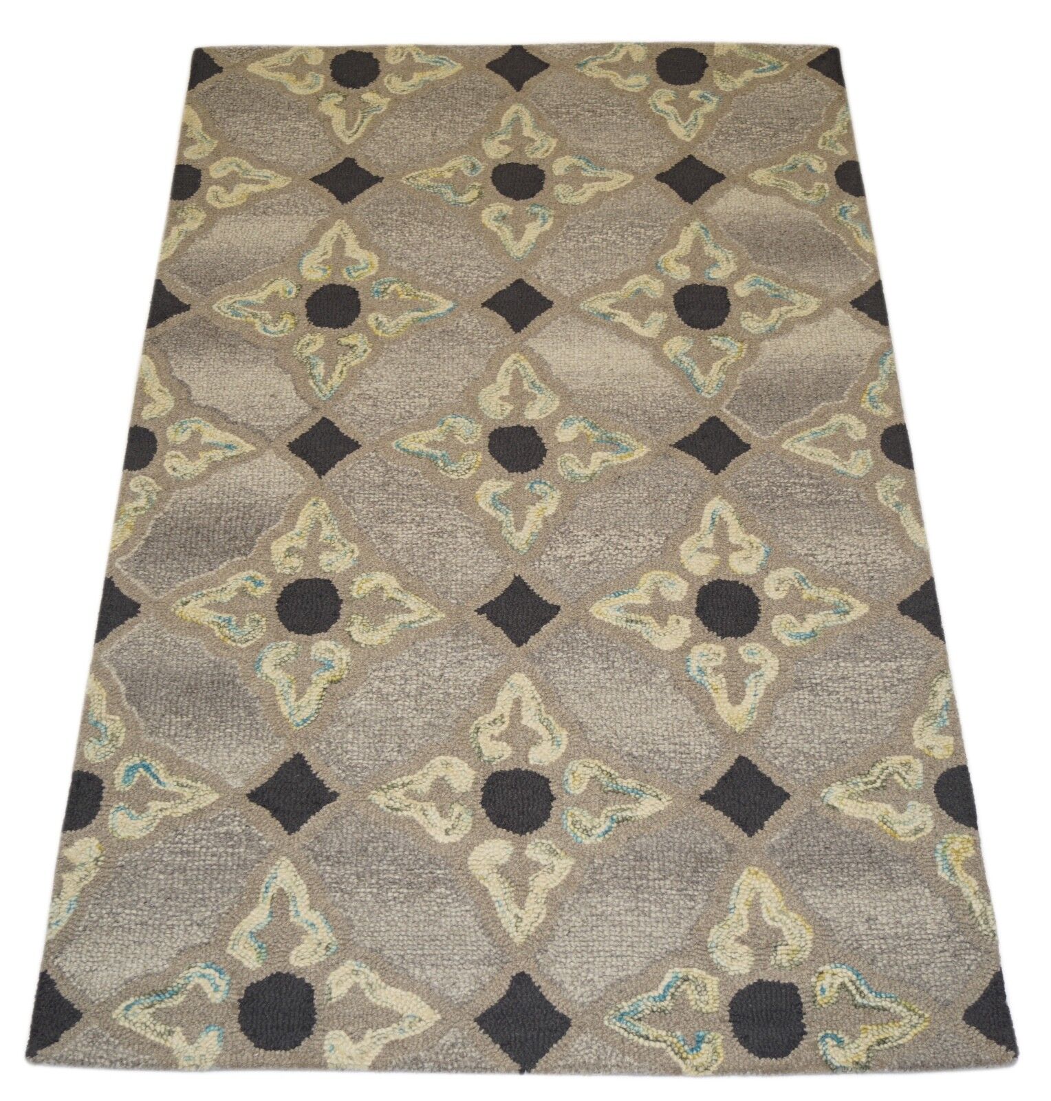 Designer Teppich 150X240 CM Handarbeit ~ 100% Wolle - Handgetuftet Loop