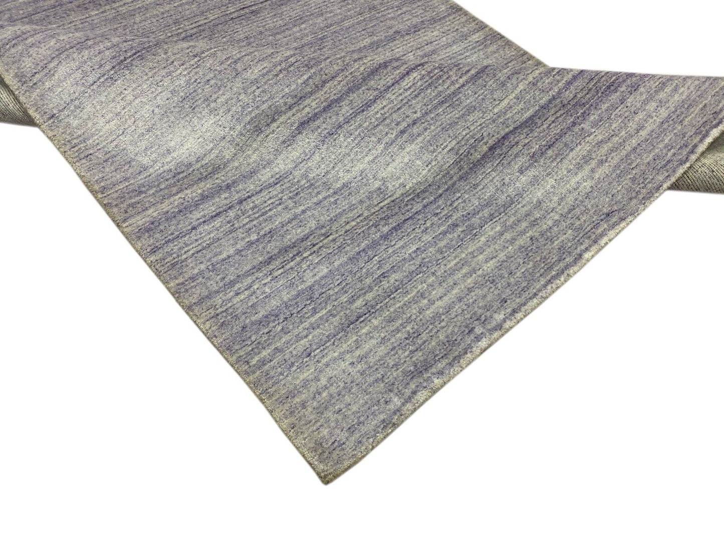 Blau Silber Teppich Gabbeh 100% Wolle loom lori Handgewebt 124x180 cm S180