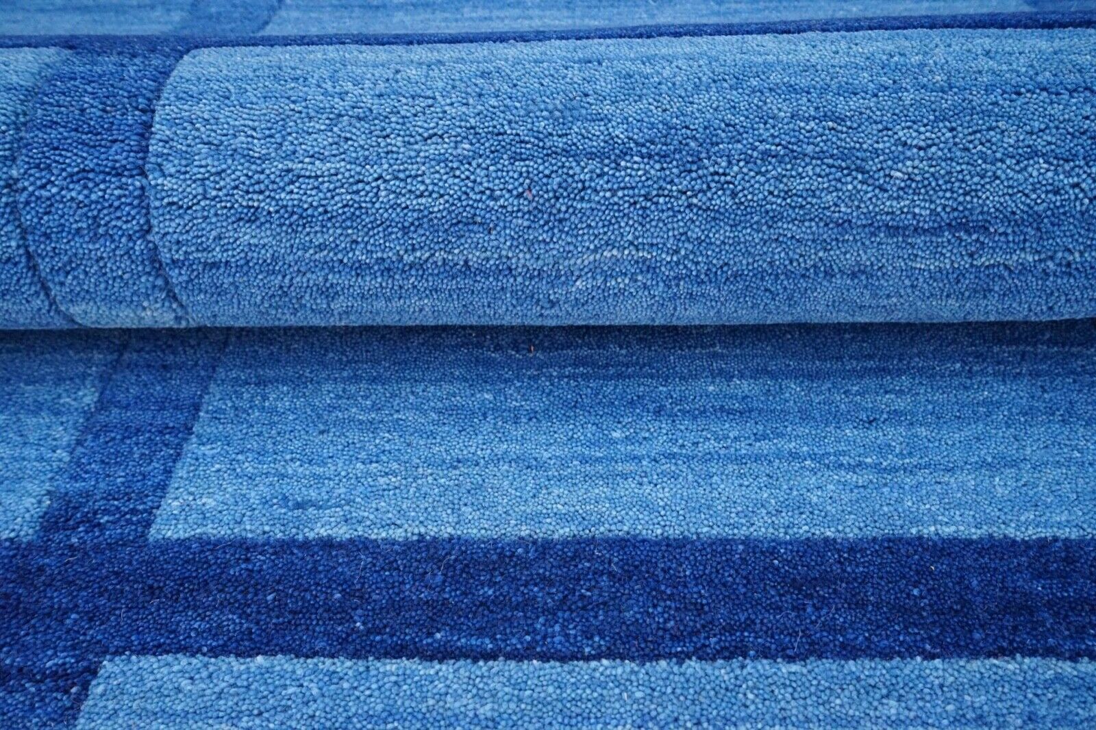 Teppich 100% Wolle Blau 160X230 cm Orientteppich Handgetuftet HT420