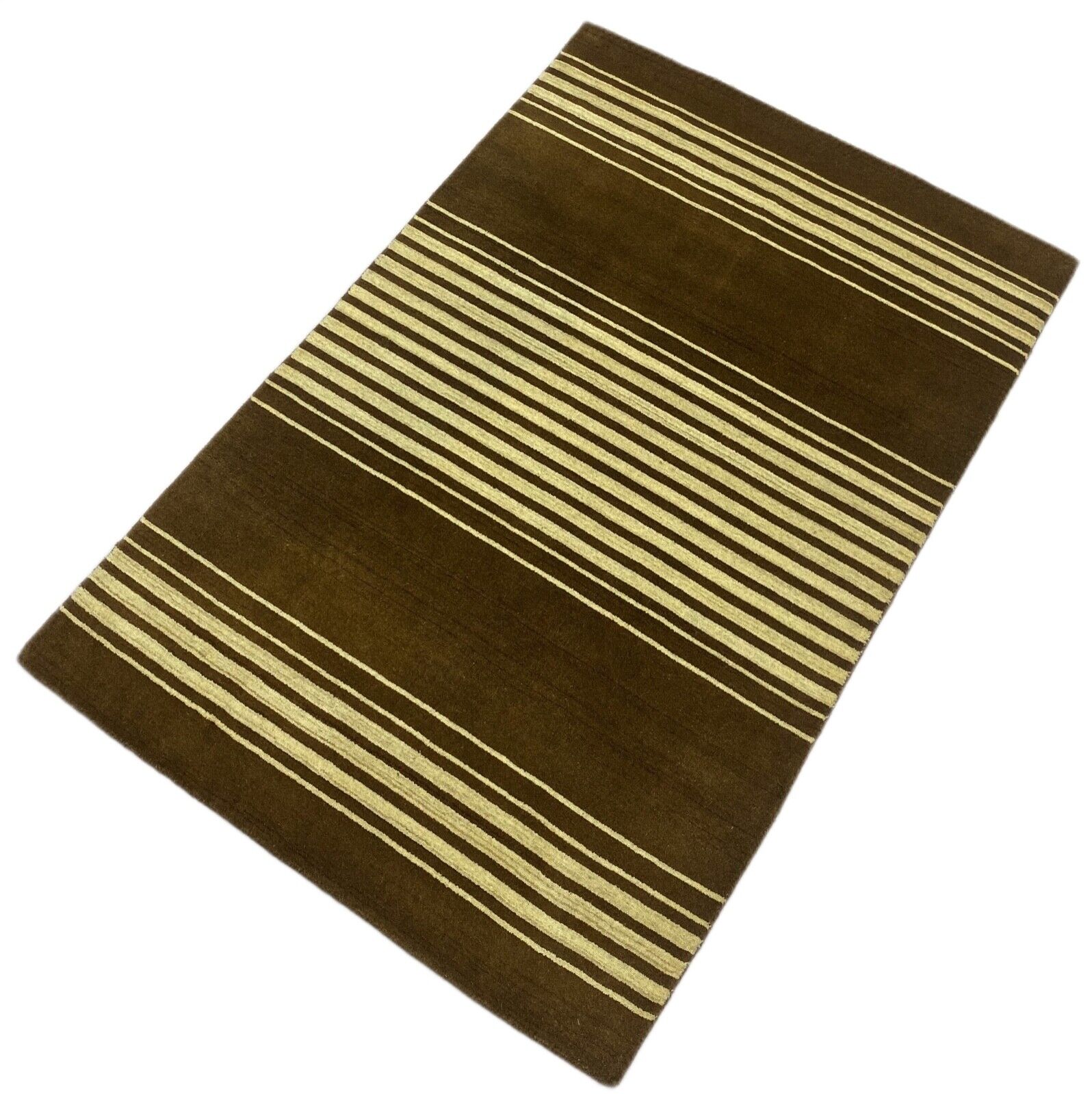 Teppich 100% Wolle Braun Beige lori Handgewebt 120x180 cm Orientteppich S121