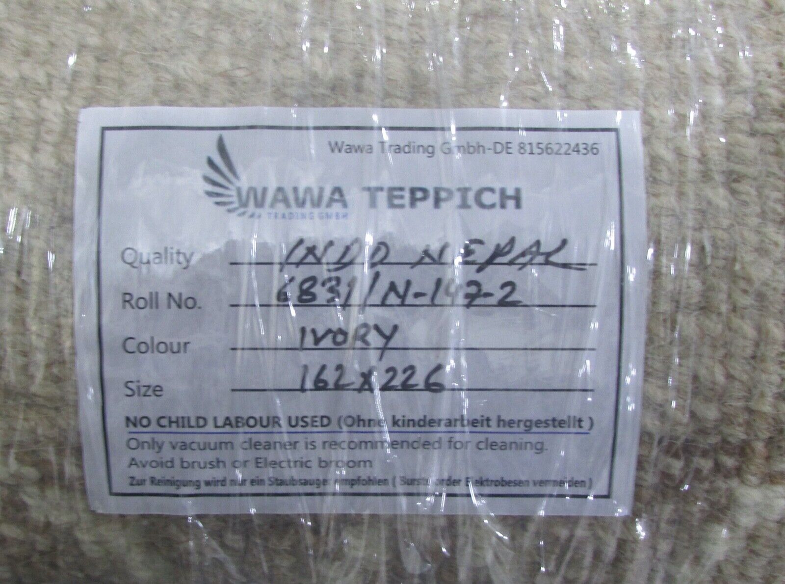 Nepal Teppich Handgeknüpft Beige 100% Wolle Orientteppich Braun 160X220 cm N-147