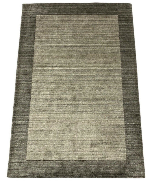 Gabbeh Teppich Wolle Grau lori Handgewebt 120x180 cm Viskose Debbich S9