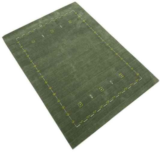 Grau Gabbeh Teppich Viskose Fine Orientteppich Handgewebt 170x240 CM