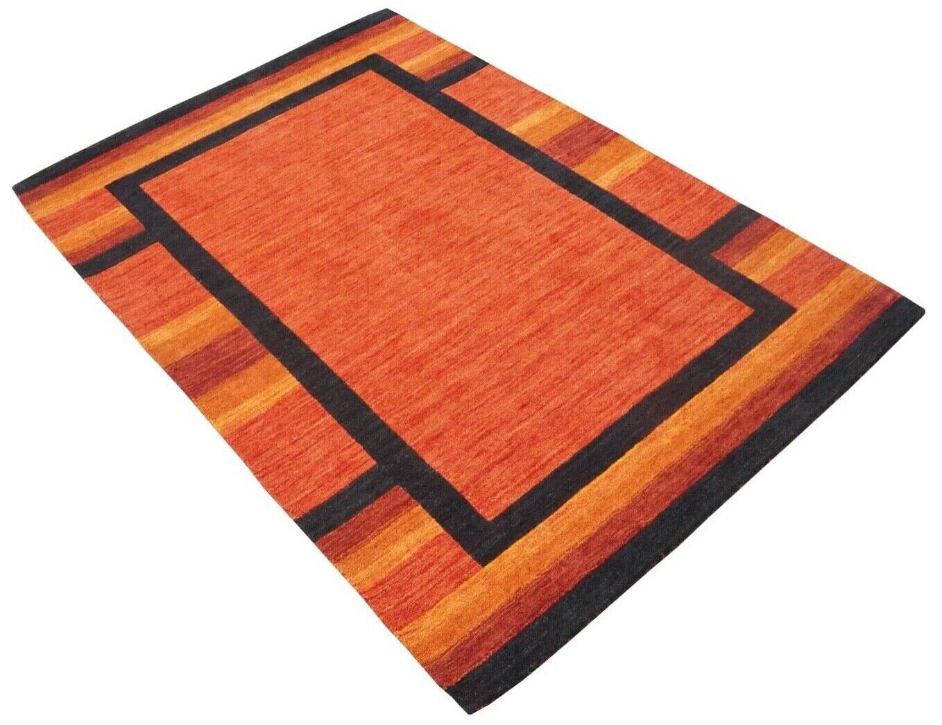 Růžový, oranžový, žlutý, koberec 140x200 cm, 100% vlna, orientální koberec, ručně všívaný, HT586