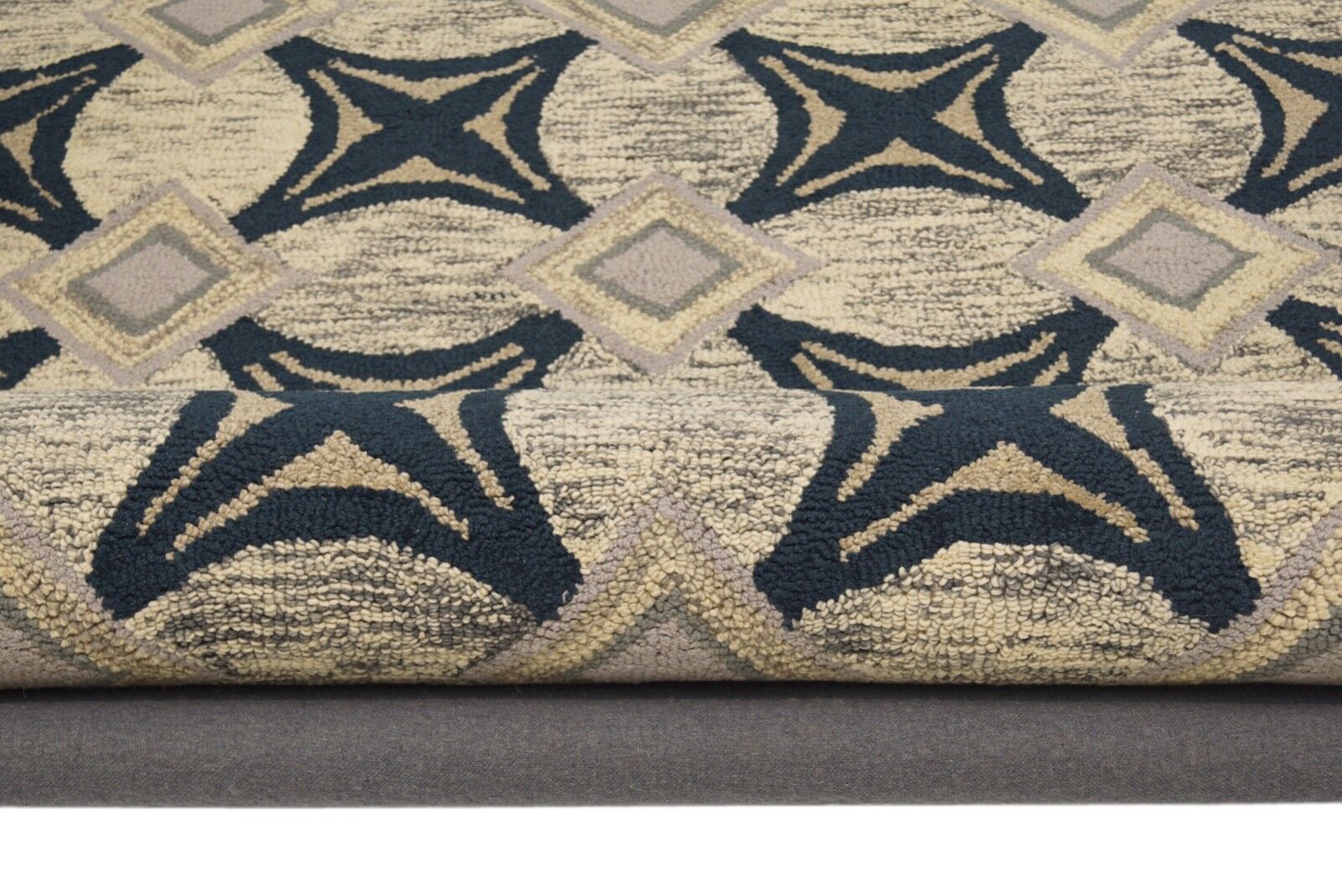 デザイナーラグ 150x240 cm、ハンドメイド、100%ウール、オリエンタル、ハンドタフティング、ループ MH876