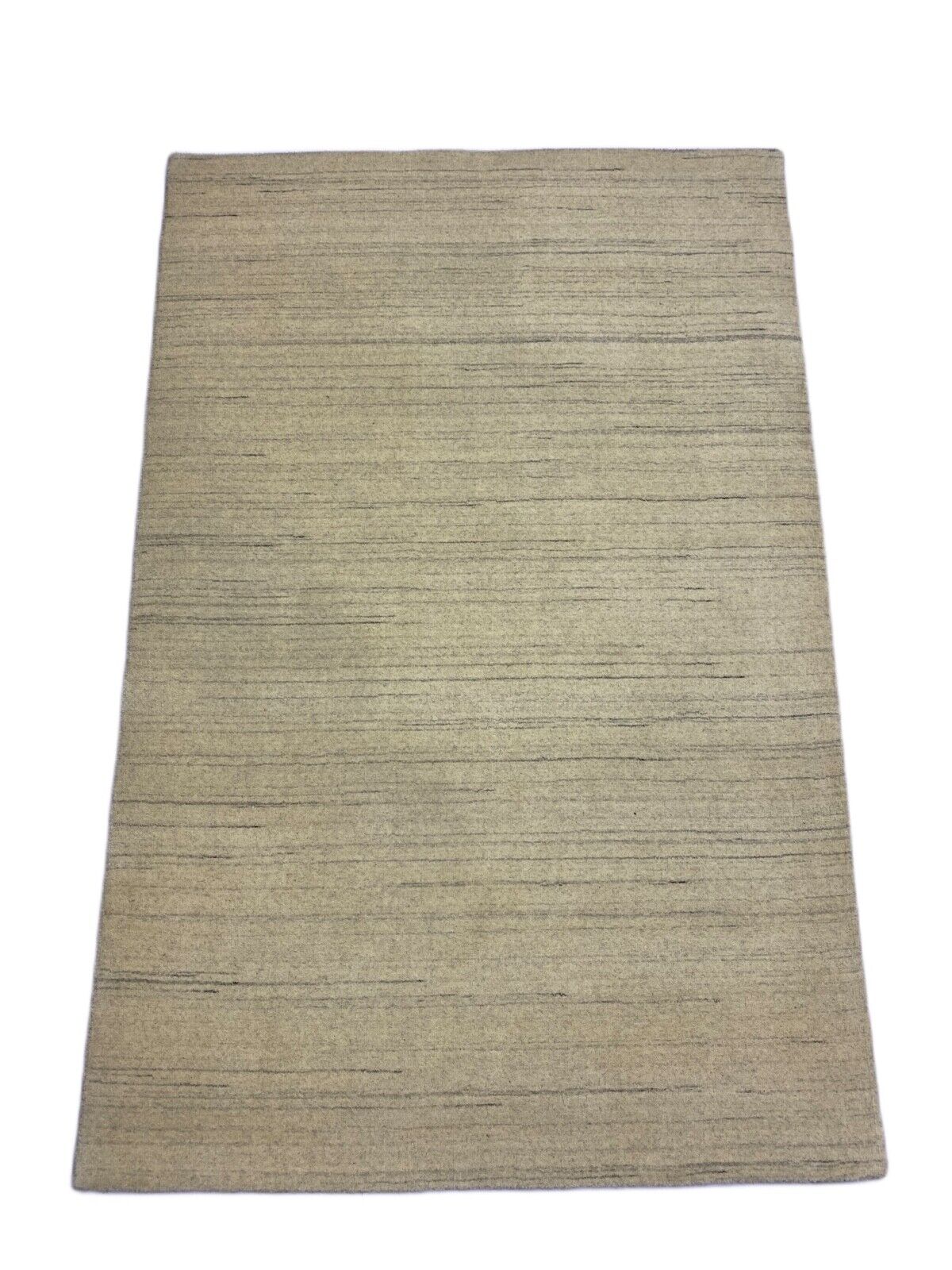 Teppich 100% Wolle Beige Grau Gabbeh lori Handgewebt 120x180 cm S115