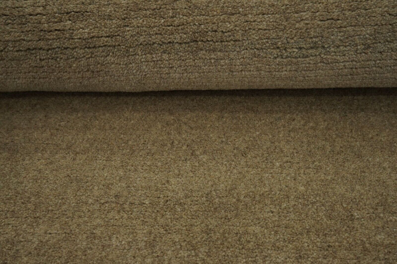 Taupe Nepal Teppich 70x140 cm Handgeknüpft 100% Wolle Orientteppich N768
