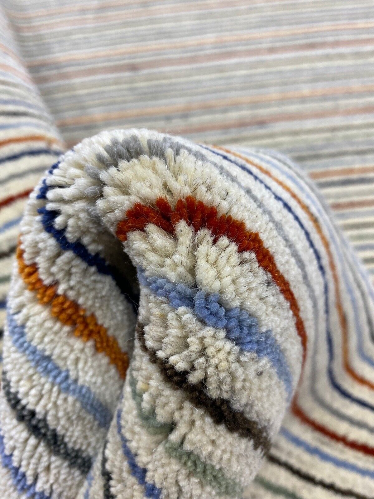 Gabbeh Teppich 100% Wolle Béžový tkalcovský stav lori Handgewebt 120x180 cm S41