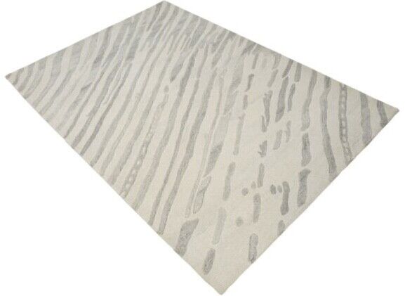 Beige Teppich 100% Wolle 160X230 cm Orientteppich Handgetuftet HT332u