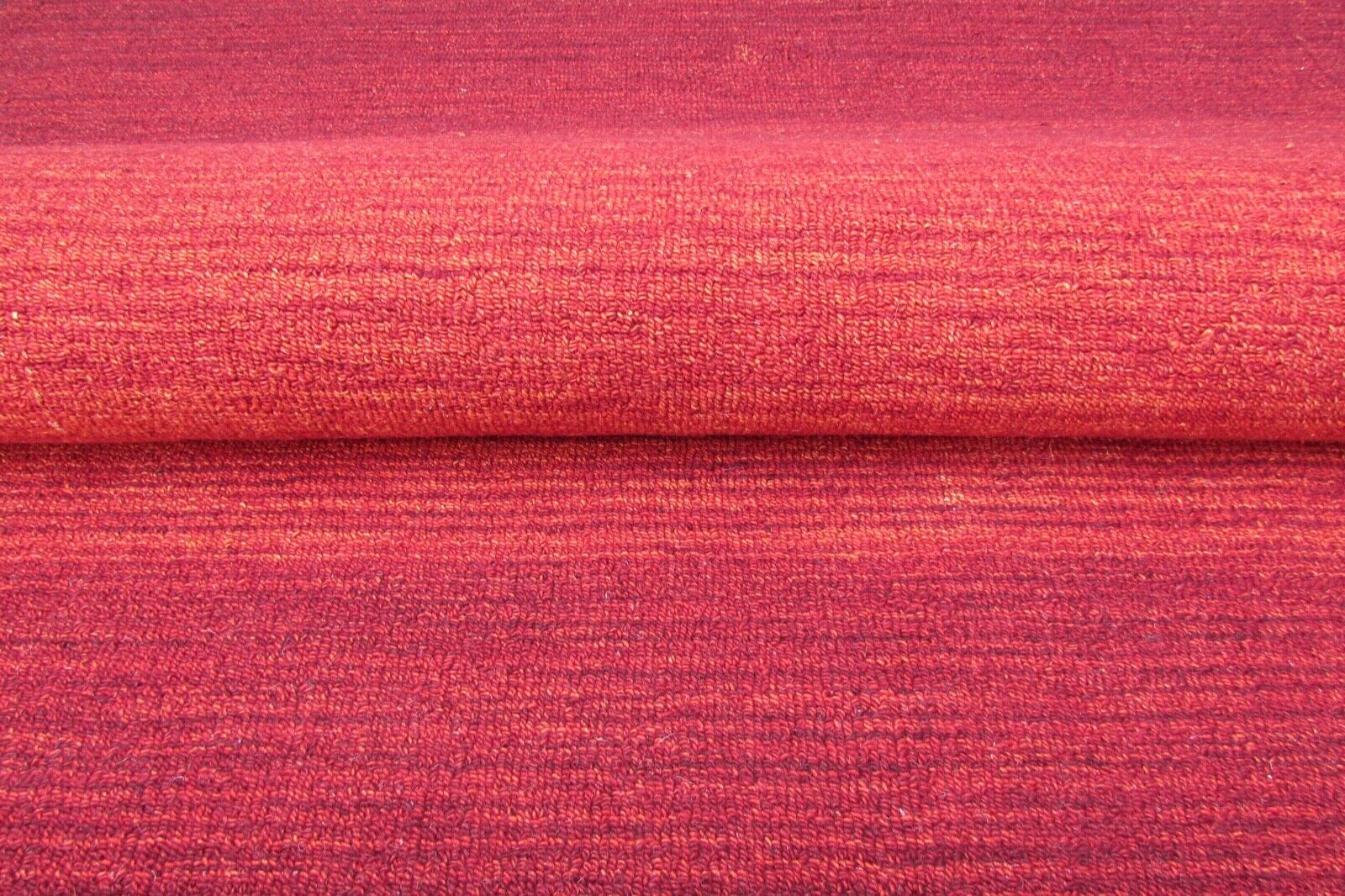 Orange red rug, 100% wool, 170 x 240 cm, solid color, hand-tufted, T801