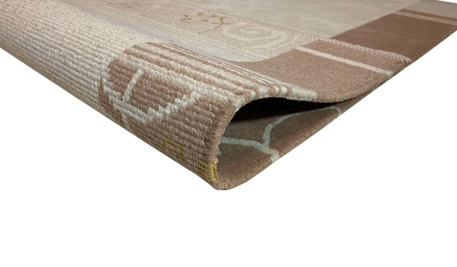Indo Nepal Teppich Handgeknüpft Beige Braun 170X240 cm Wolle Orientteppich