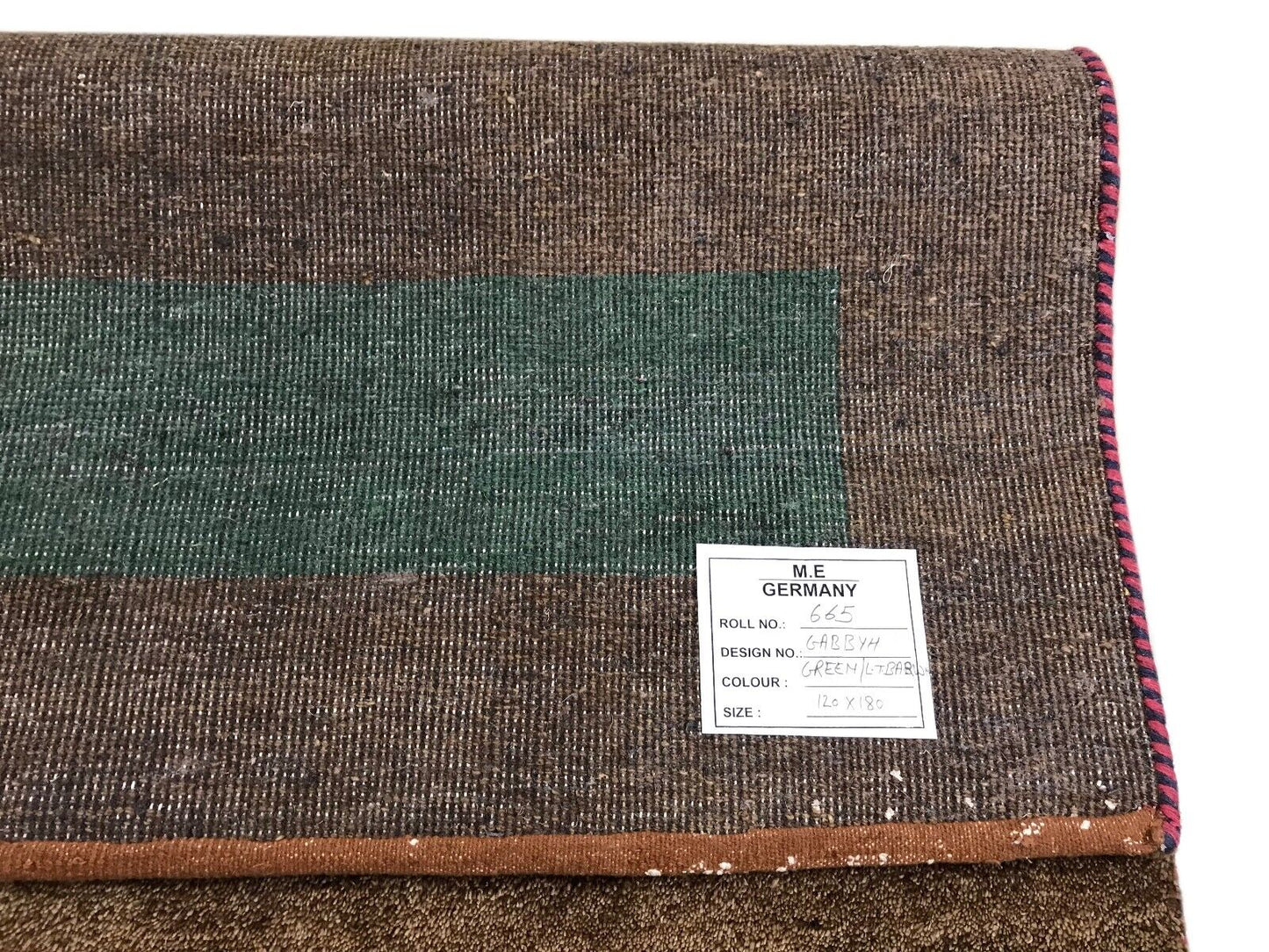 Gabbeh Teppich Handgeknüpft 120x175 cm 100% Wolle Orientteppich Grün Braun G112