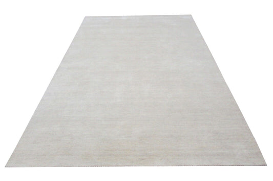 Beige Teppich 200X300 CM 100% Wolle Handgetuftete Handarbeit Designer T890